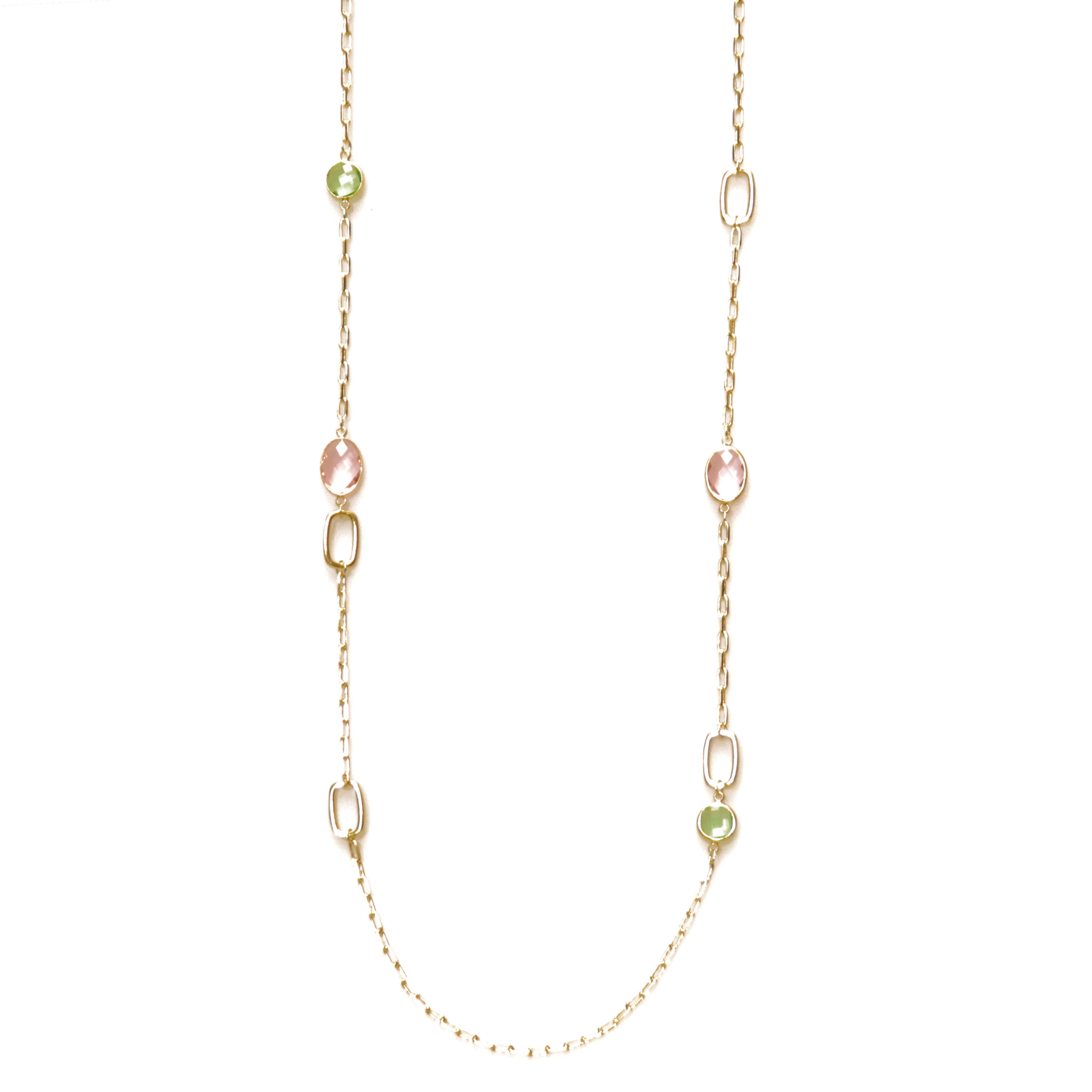 Collana metallo dorato e pietre sinfonia