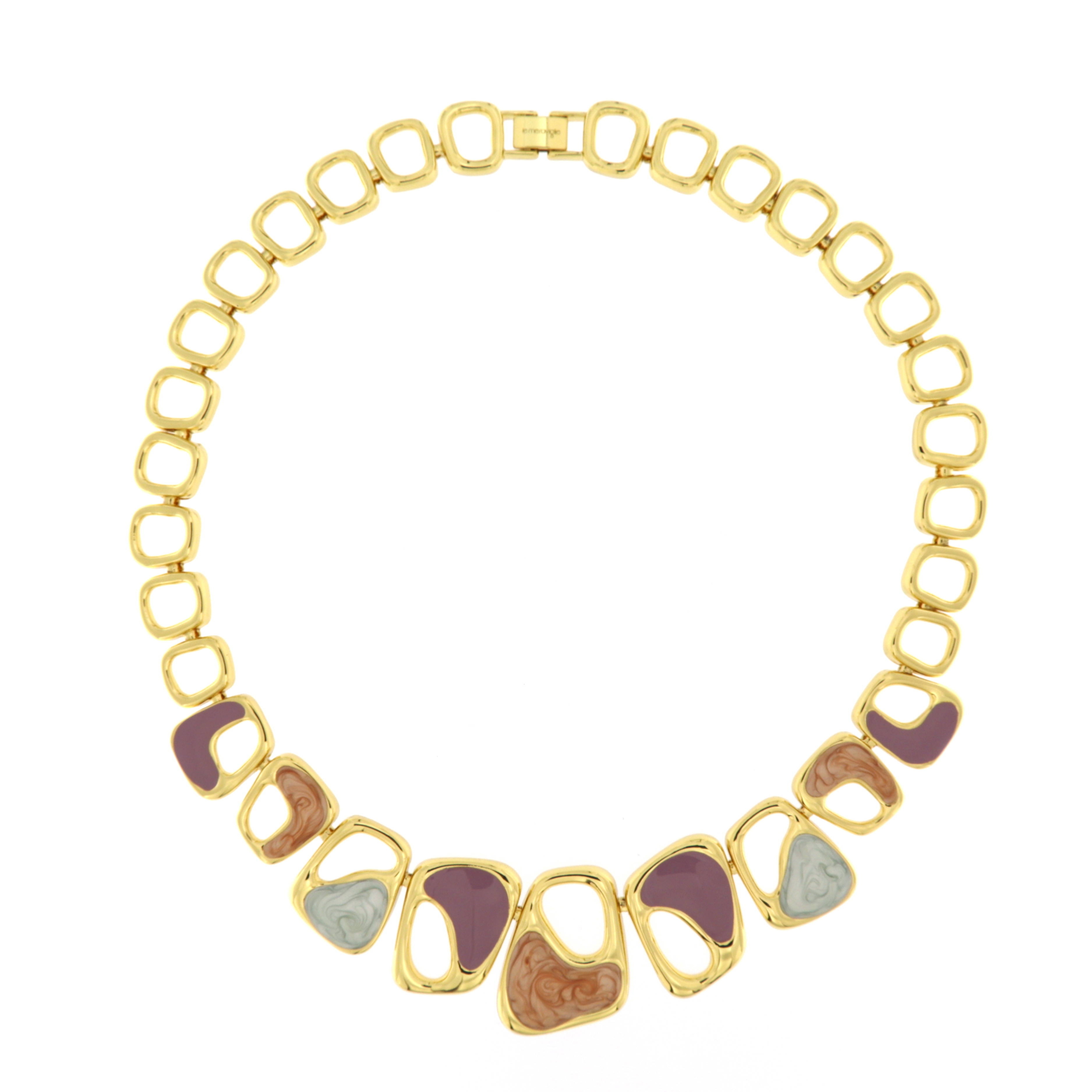 Collana metallo dorato e pietre sinfonia