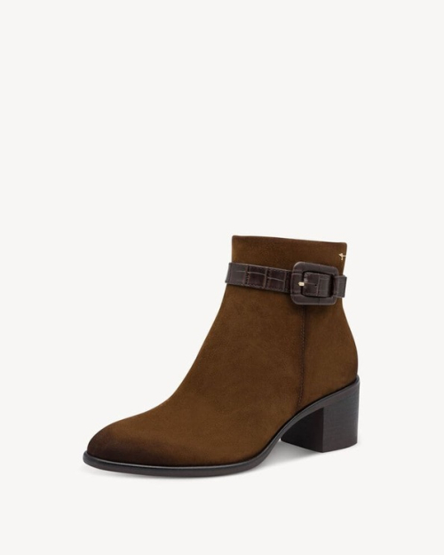 Stivaletto camoscio brown donna - Tamaris